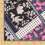 Crepe Pacthwork Azul Noche - Ribes y Casals