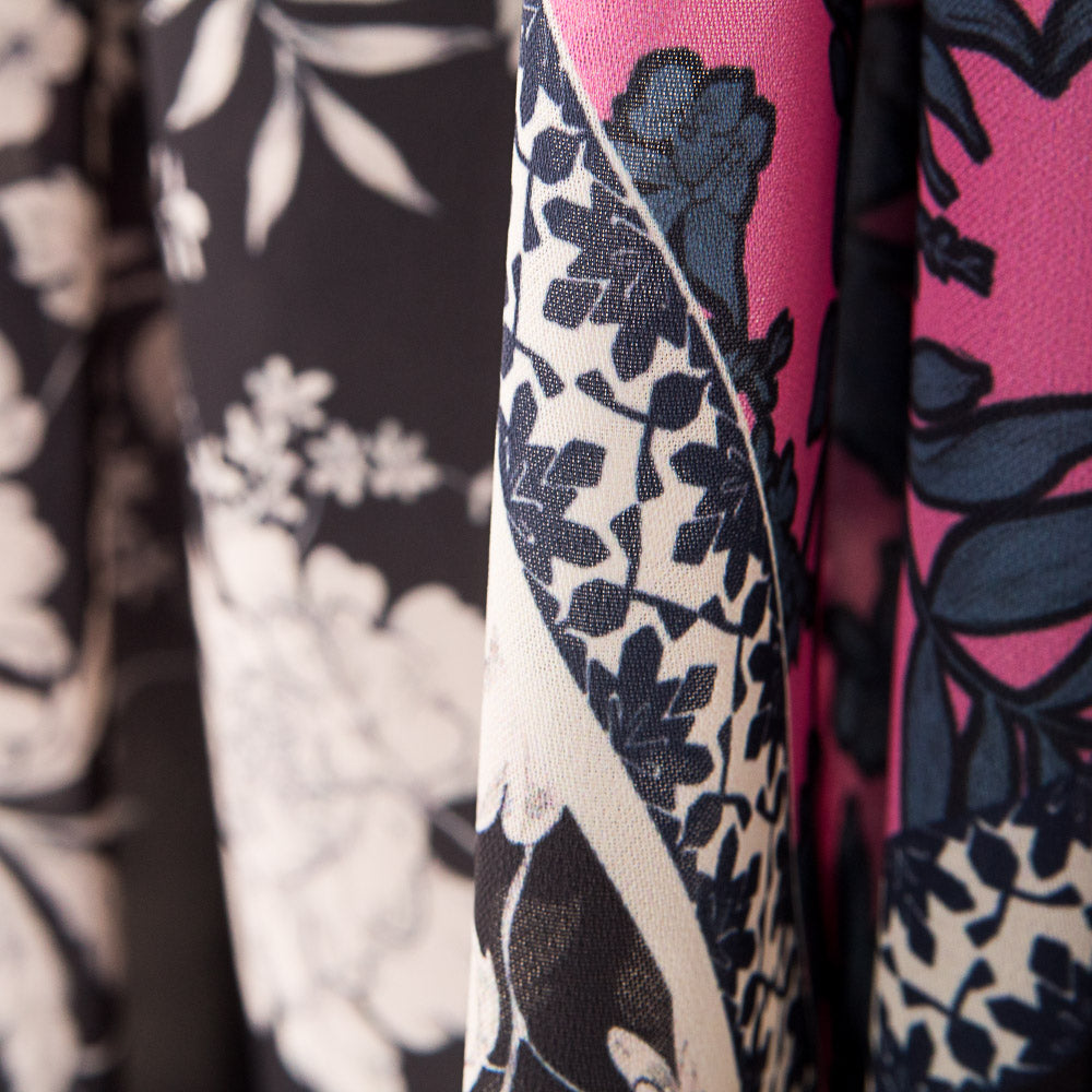 Crepe Pacthwork Azul Noche - Ribes y Casals