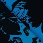 Crepe Poliéster Flor Dibujo Azul - Ribes y Casals