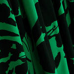 Crepe Poliéster Flor Dibujo Verde - Ribes y Casals