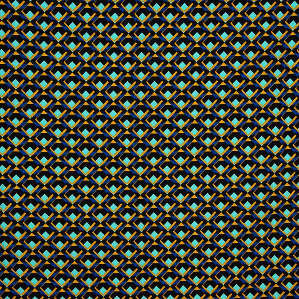 Crepe Poliéster Geo Aguamarina - Ribes y Casals