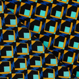 Crepe Poliéster Geo Aguamarina - Ribes y Casals