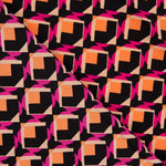 Crepe Poliéster Geo Fucsia - Ribes y Casals