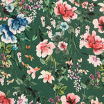 Crep Viscosa Floral Verde Bosque - Ribes y Casals