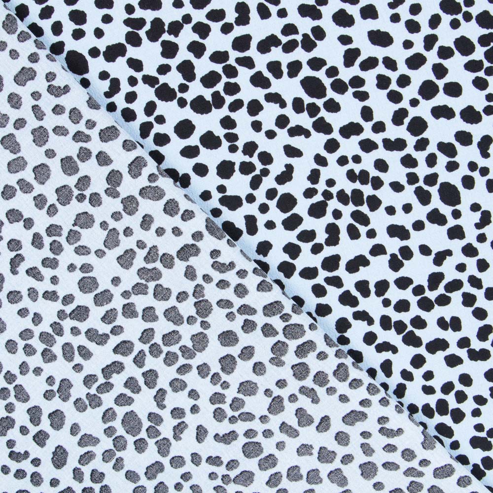 Crepe Viscosa Leopardo Azul - Ribes y Casals