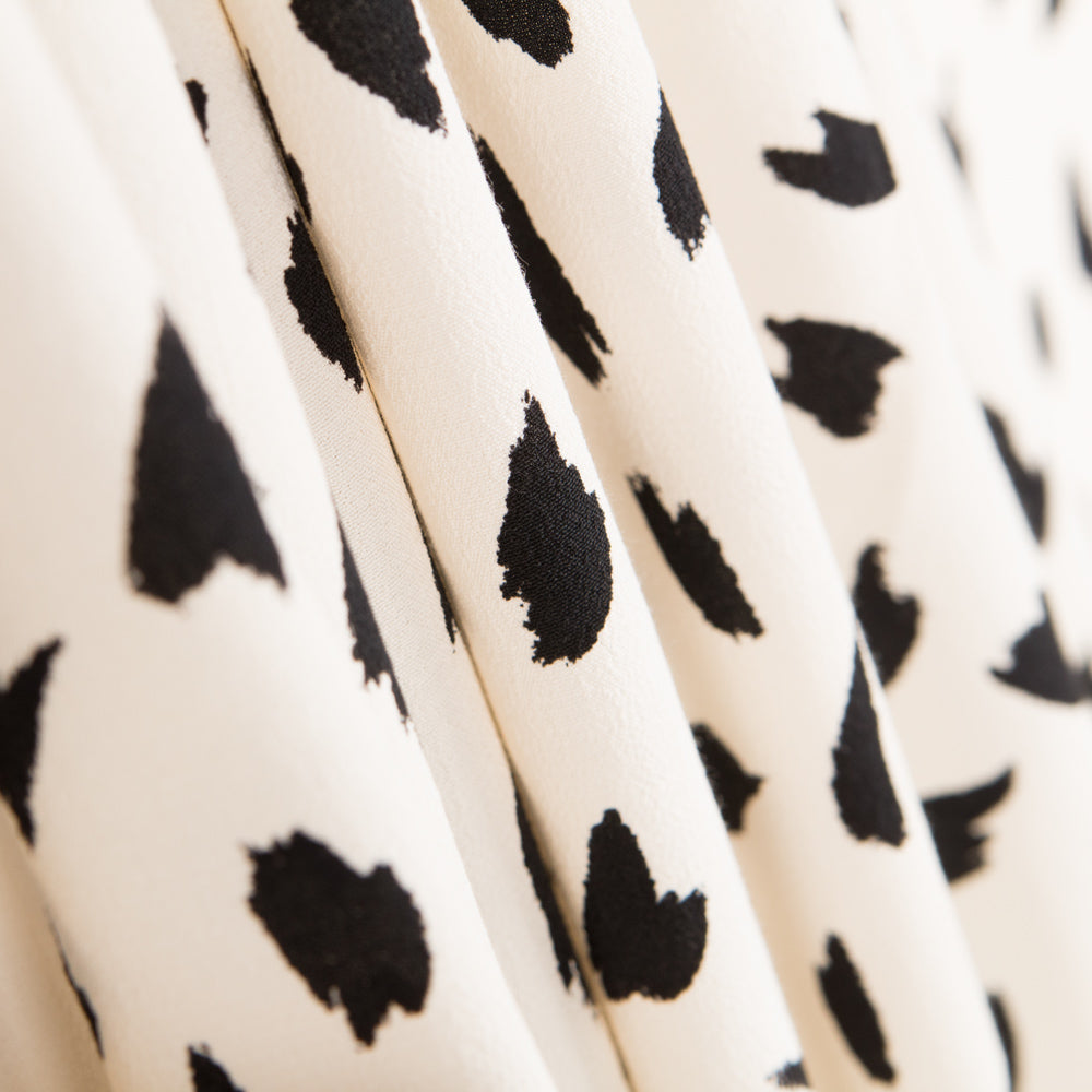 Crepe Viscosa Trazos Maxi Cruda - Ribes y Casals