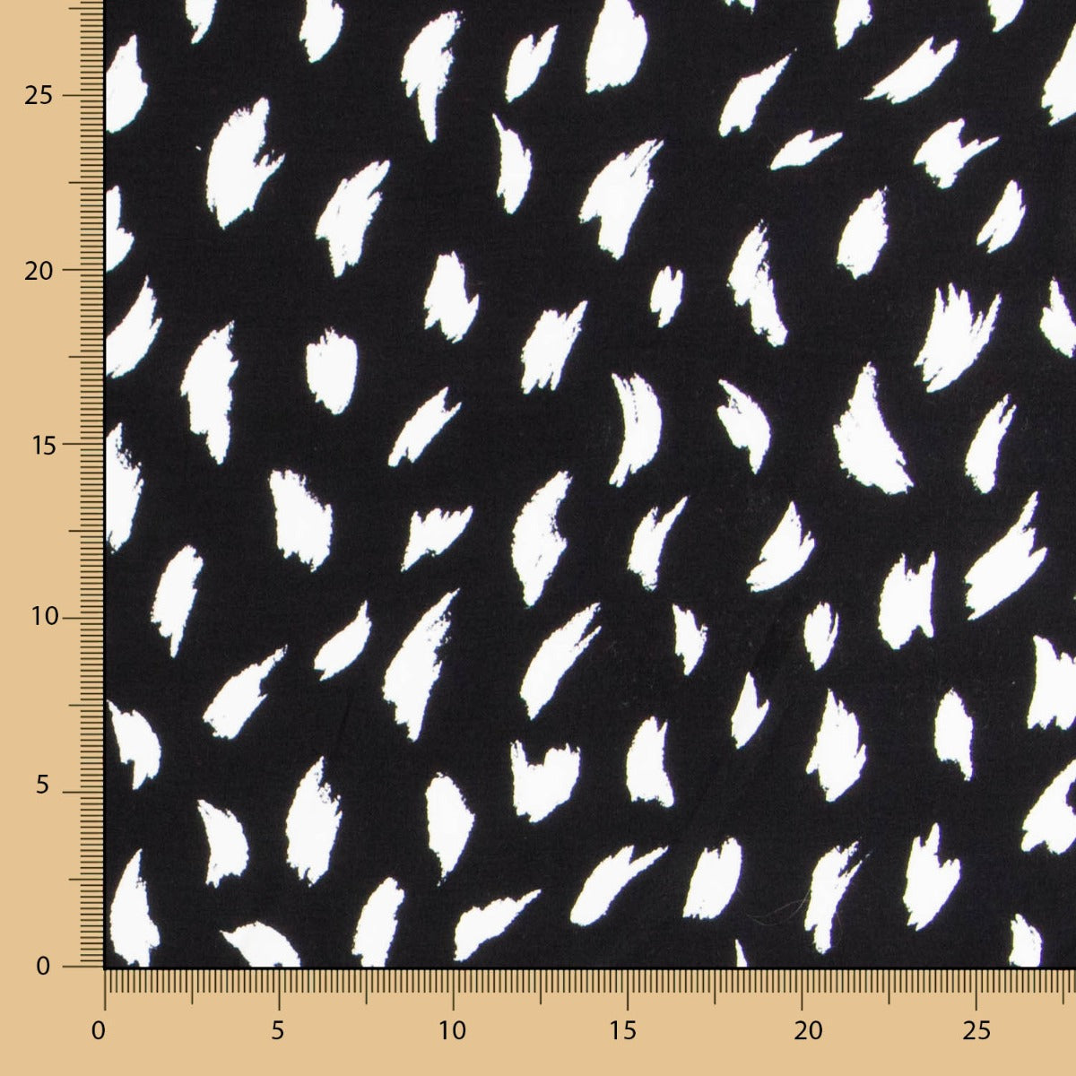 Crepe Viscosa Trazos Maxi Negra - Ribes y Casals