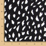 Crepe Viscosa Trazos Maxi Negra - Ribes y Casals