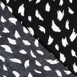 Crepe Viscosa Trazos Maxi Negra - Ribes y Casals