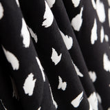 Crepe Viscosa Trazos Maxi Negra - Ribes y Casals