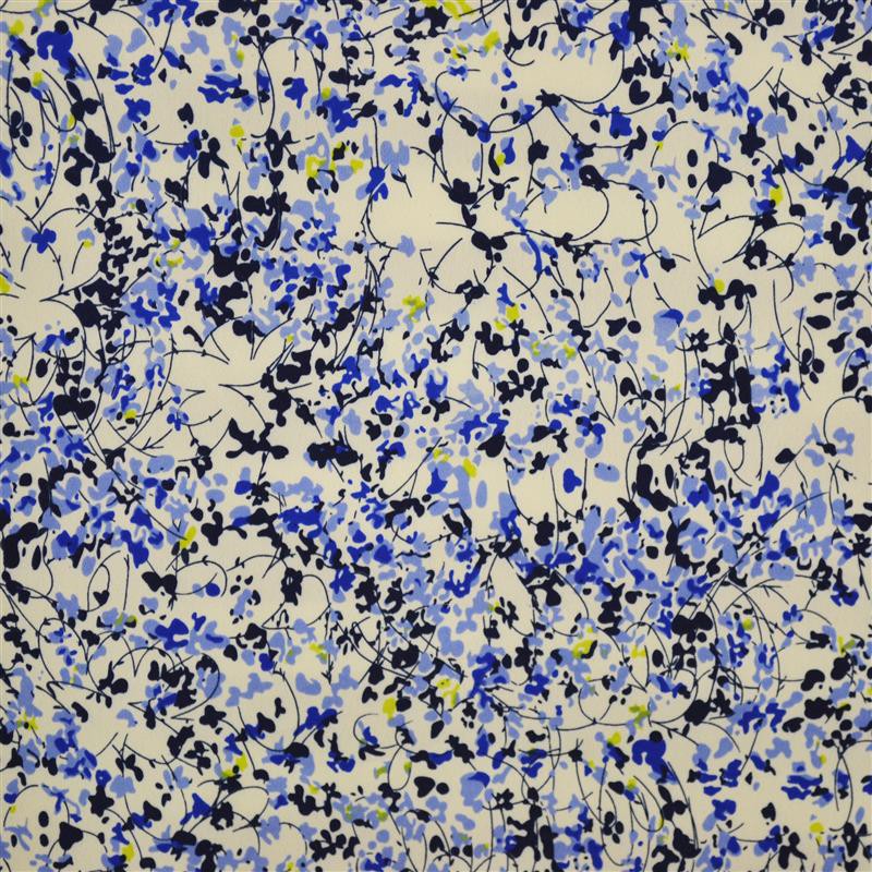 Crispy Milano Estampado Floreado Azul - Ribes y Casals