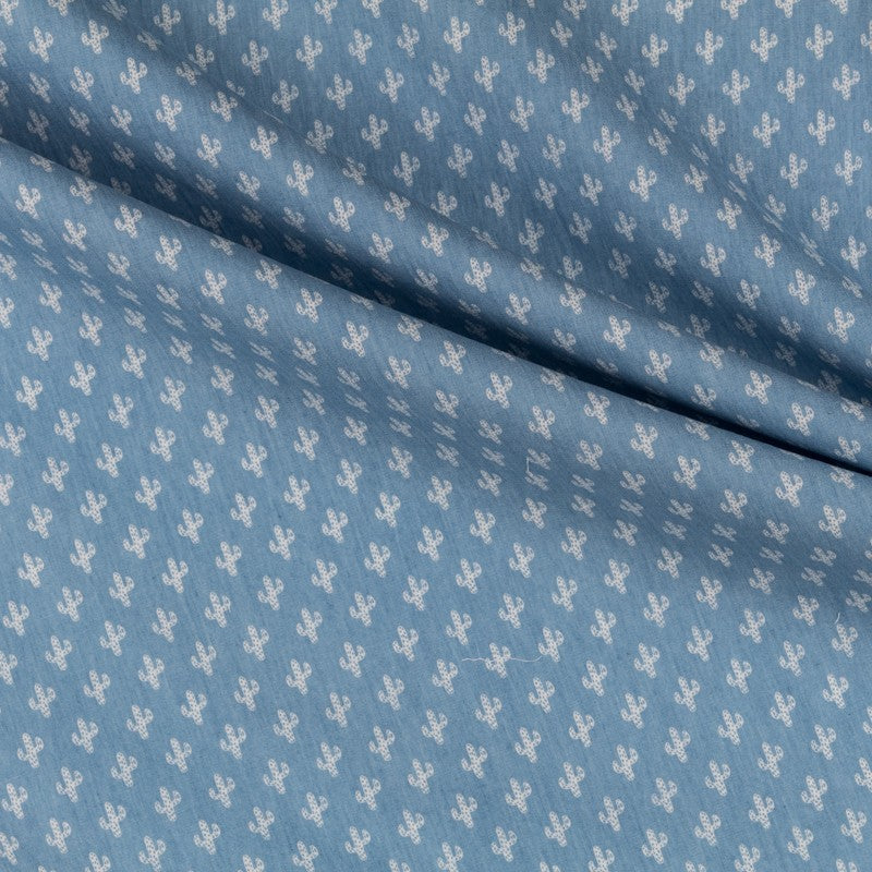 Denim Fino Cactus Azul - Ribes y Casals