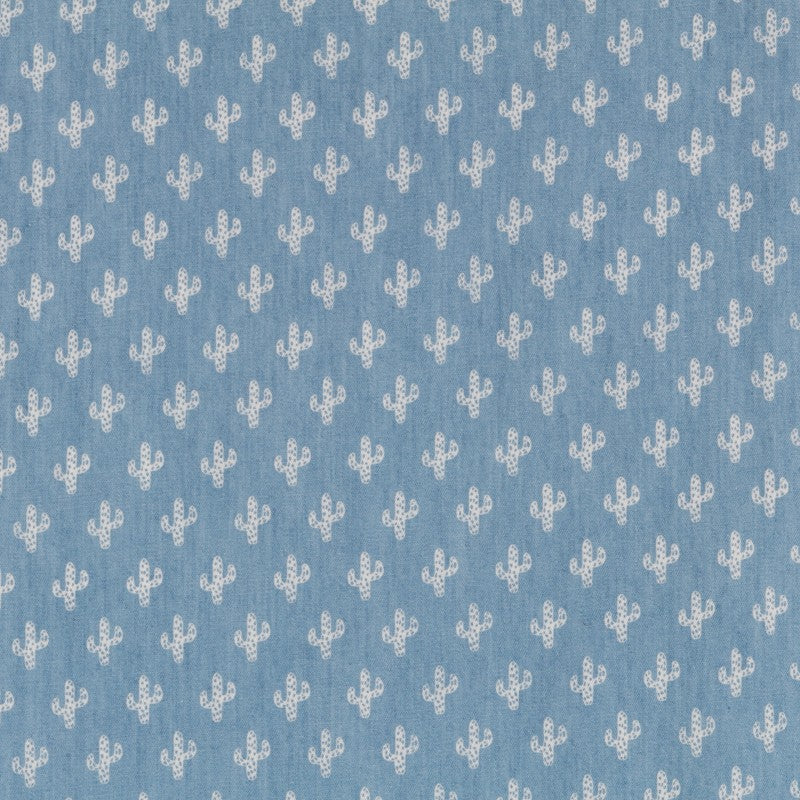 Denim Fino Cactus Azul - Ribes y Casals