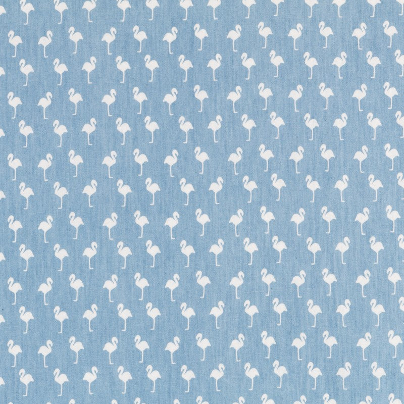 Denim Fino Flamencos Azul - Ribes y Casals