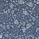 Denim Flores Paisley Azul Oscuro - Ribes y Casals