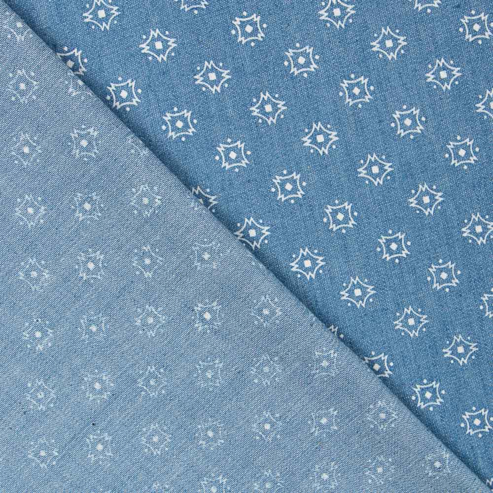 Denim Algodón Rombo Explosión - Ribes y Casals