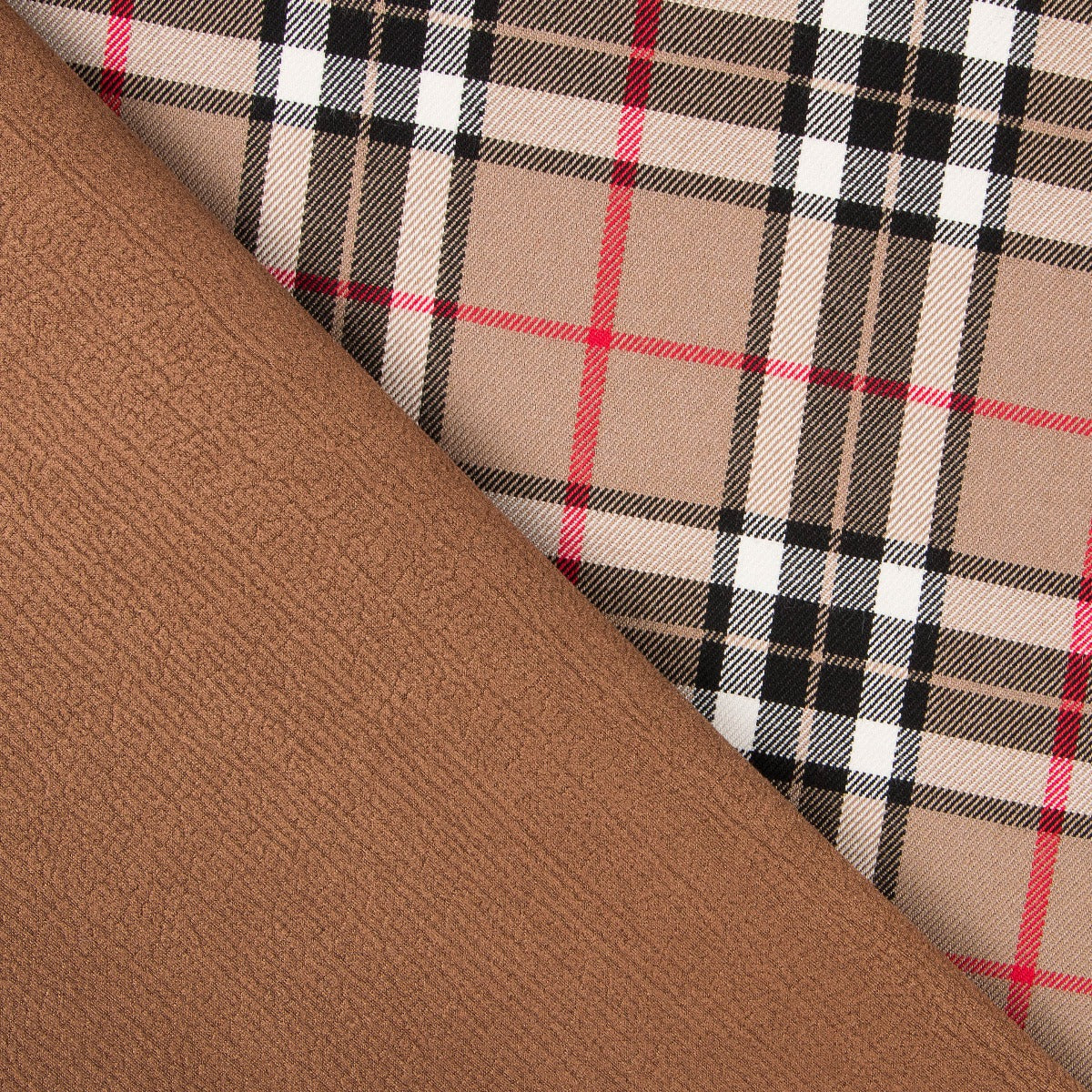 Doble Faz Cuadro Escocés Camel Ante Camel - Ribes y Casals