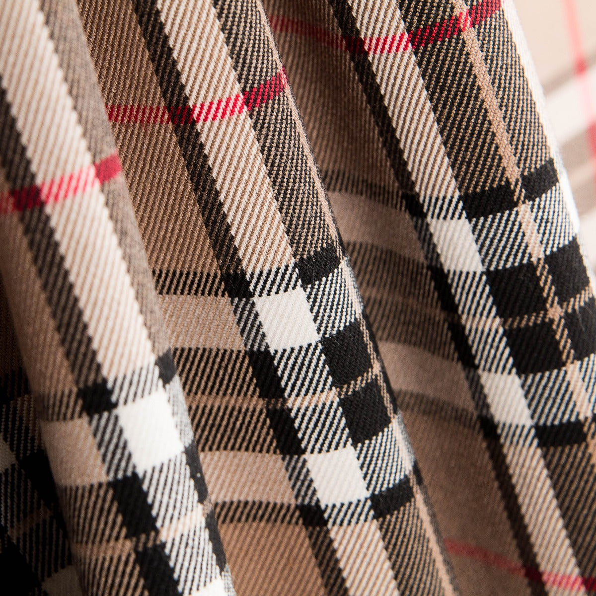 Doble Faz Cuadro Escocés Camel Ante Camel - Ribes y Casals