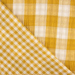 Doble Gasa Vichy Reversible Amarillo Oscuro - Ribes y Casals