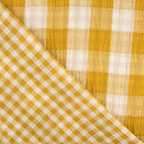 Doble Gasa Vichy Reversible Amarillo Oscuro - Ribes y Casals