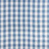 Doble Gasa Vichy Reversible Azul Denim Oscuro - Ribes y Casals