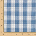 Doble Gasa Vichy Reversible Azul Denim Oscuro - Ribes y Casals