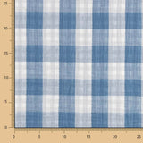 Doble Gasa Vichy Reversible Azul Denim Oscuro - Ribes y Casals