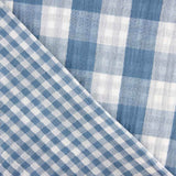 Doble Gasa Vichy Reversible Azul Denim Oscuro - Ribes y Casals