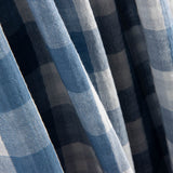 Doble Gasa Vichy Reversible Azul Denim Oscuro - Ribes y Casals