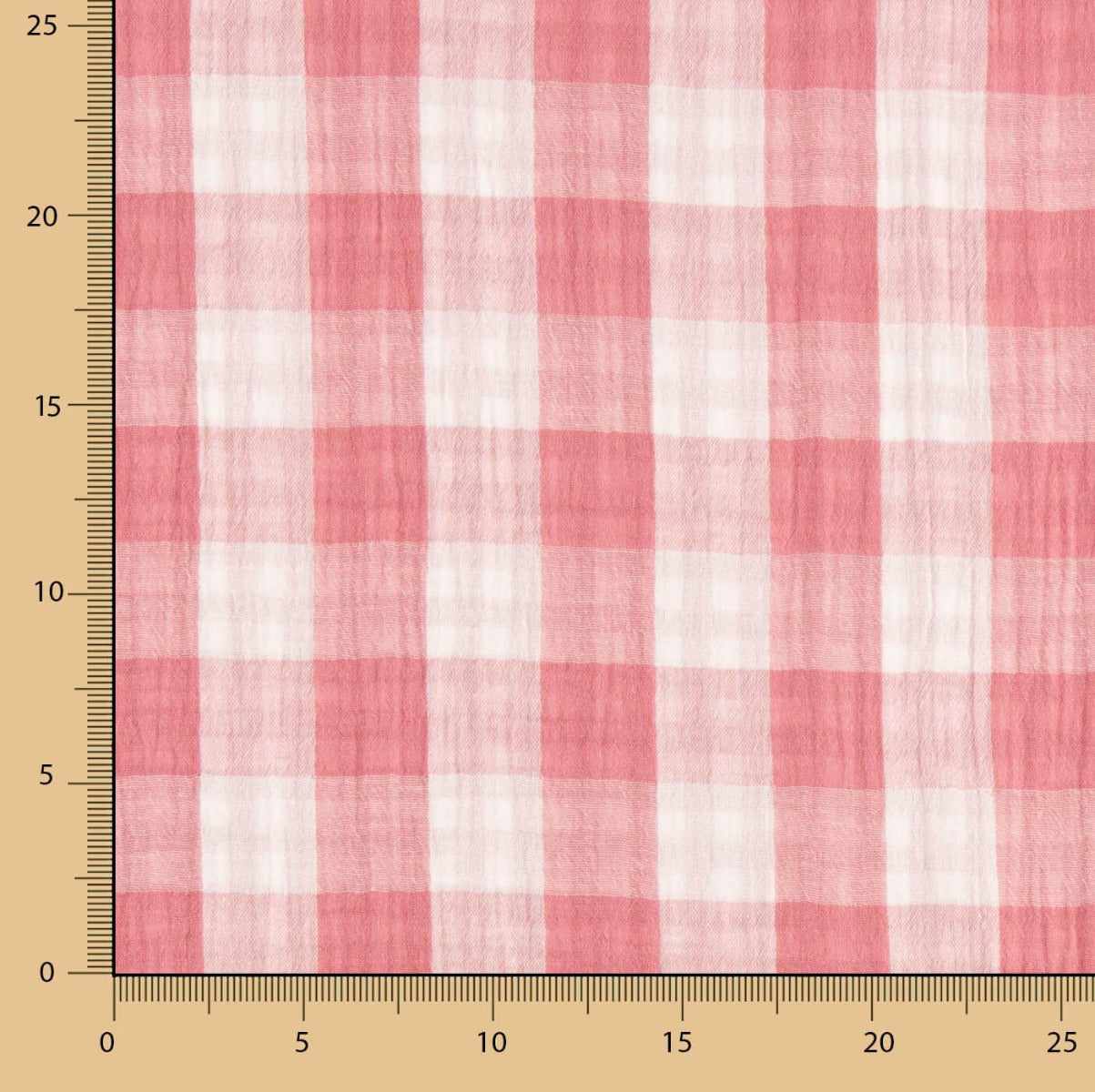 Doble Gasa Vichy Reversible Rosa Maquillaje - Ribes y Casals