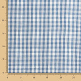 Doble Gasa Vichy Reversible Azul - Ribes y Casals