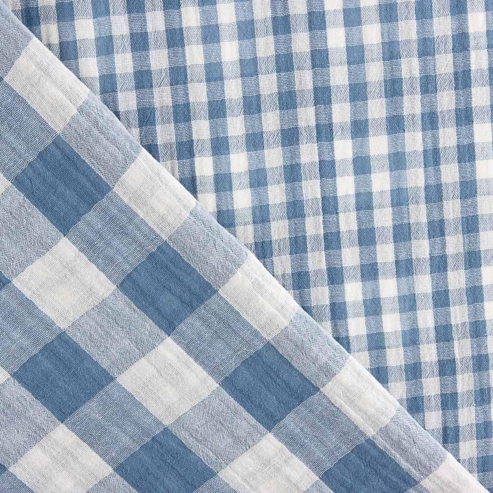 Doble Gasa Reversible Azul Indigo - Ribes y Casals