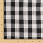 Doble Gasa Vichy Reversible Negra - Ribes y Casals