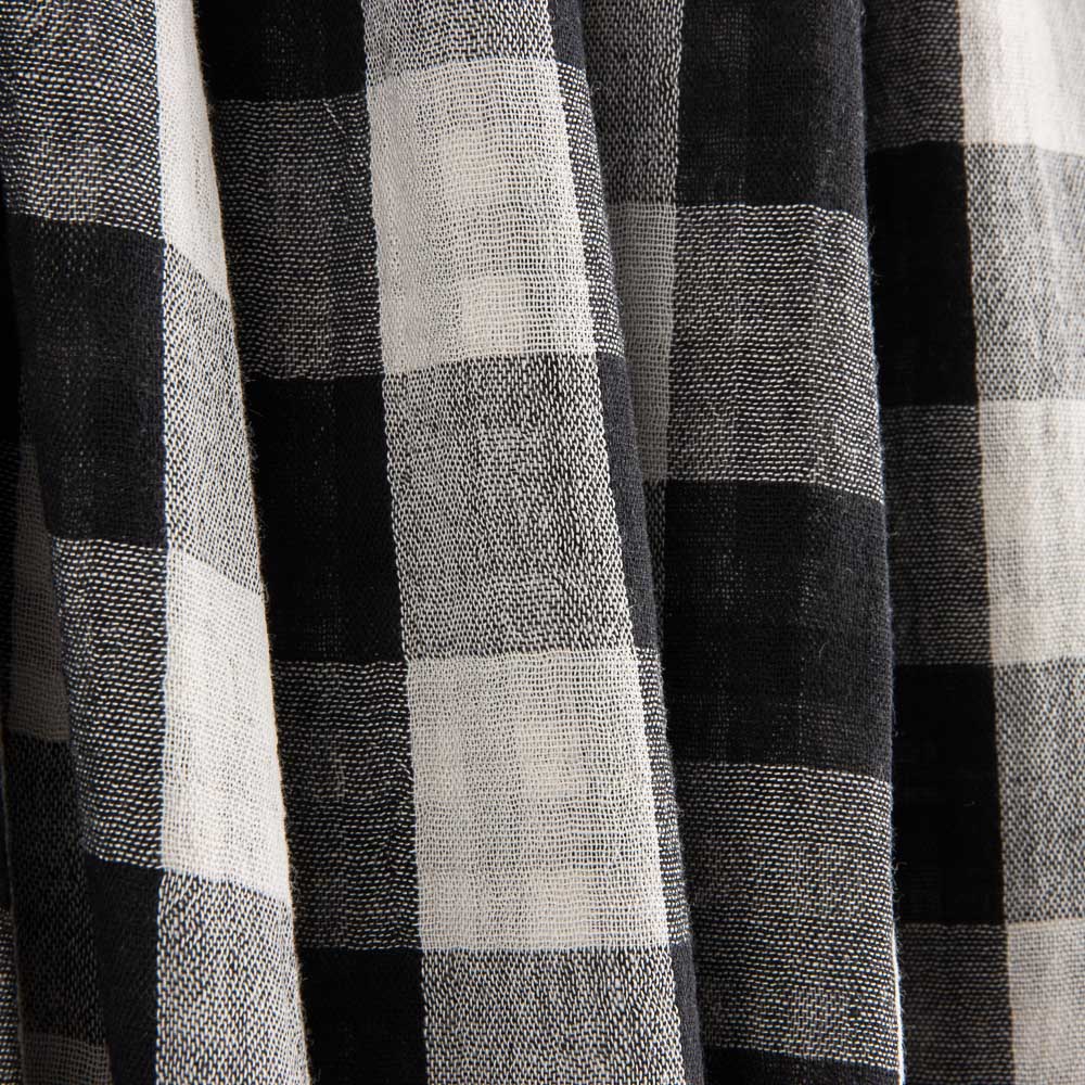 Doble Gasa Vichy Reversible Negra - Ribes y Casals