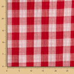 Doble Gasa Vichy Reversible Roja - Ribes y Casals