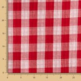 Doble Gasa Vichy Reversible Roja - Ribes y Casals