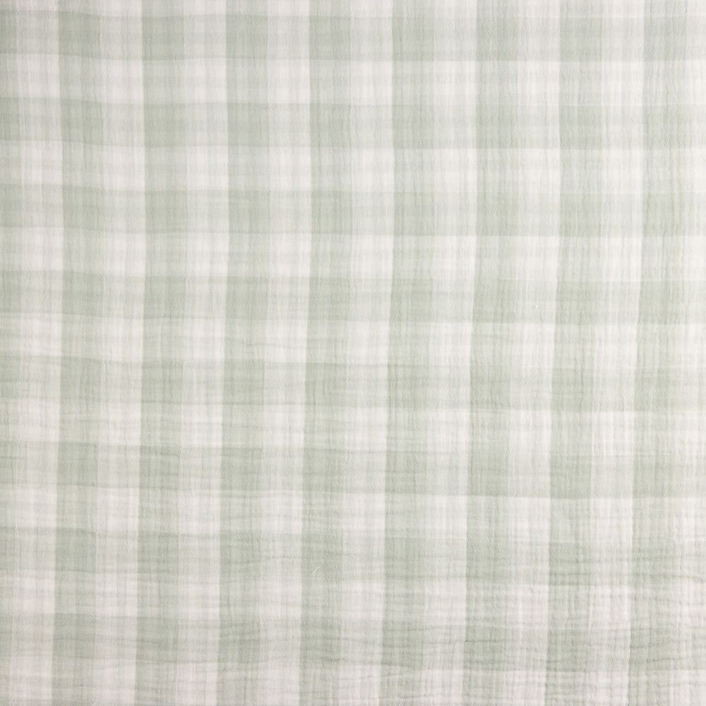 Doble Gasa Vichy Reversible Verde - Ribes y Casals