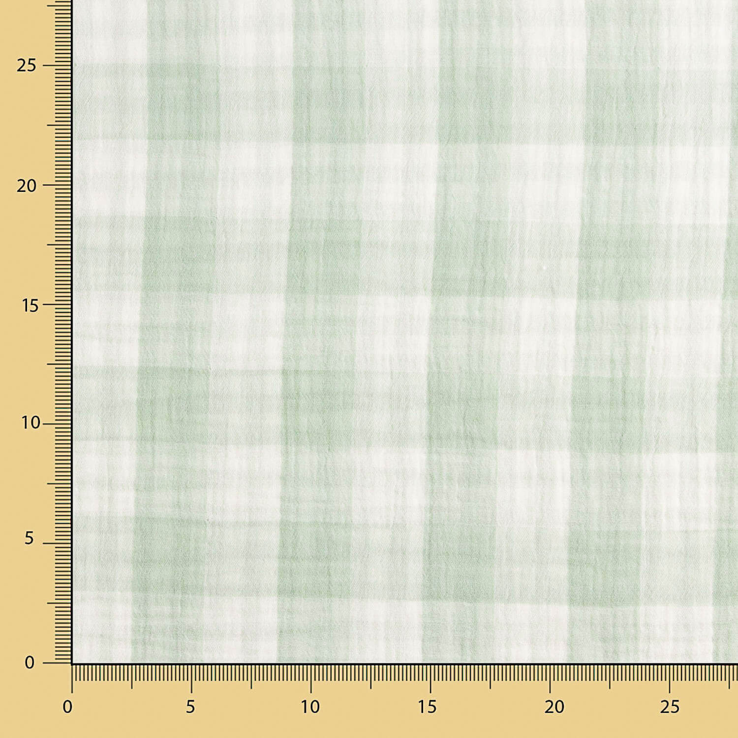 Doble Gasa Vichy Reversible Verde - Ribes y Casals