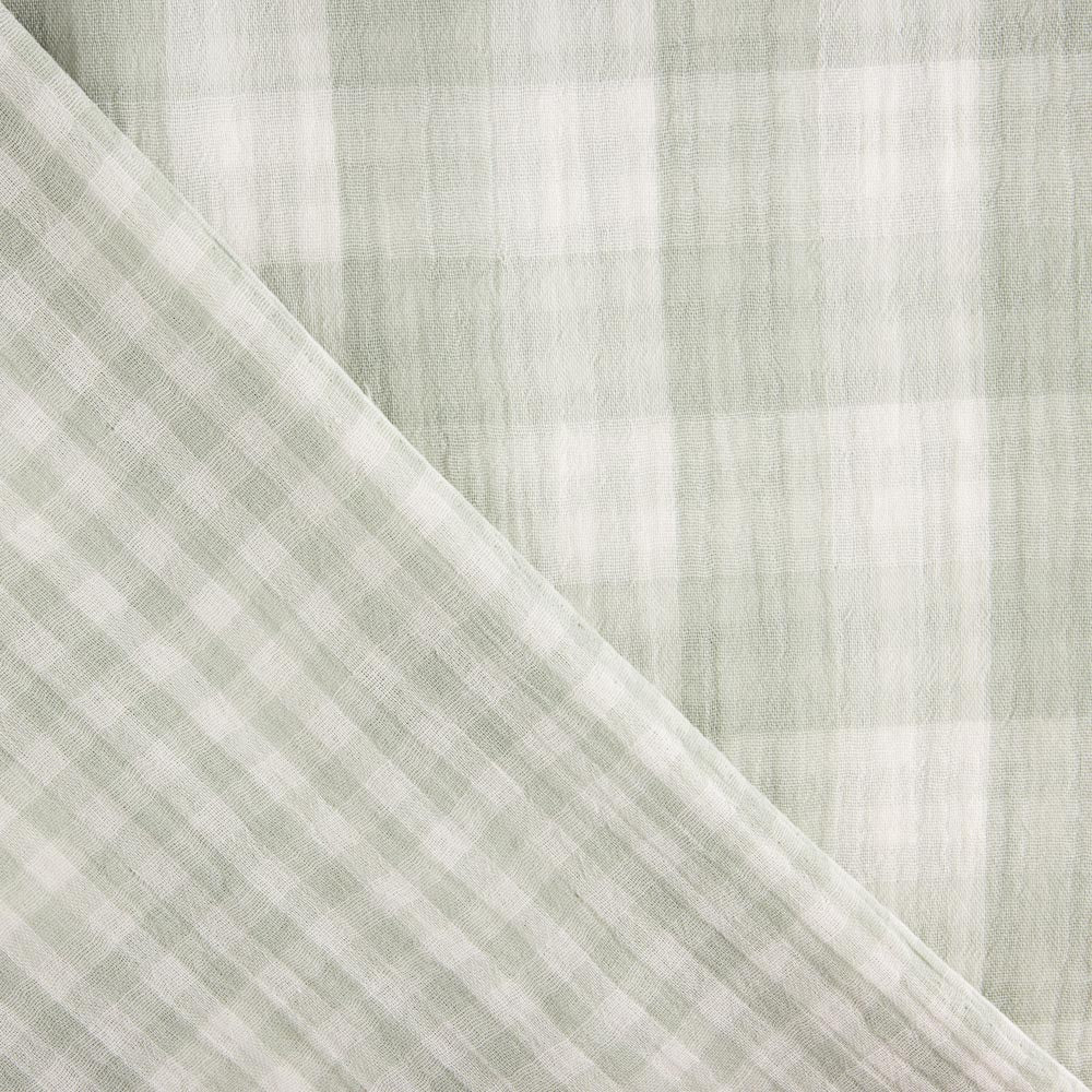 Doble Gasa Vichy Reversible Verde - Ribes y Casals