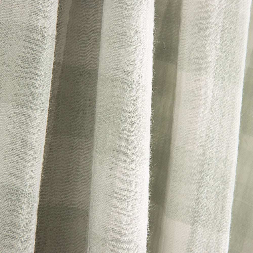 Doble Gasa Vichy Reversible Verde - Ribes y Casals