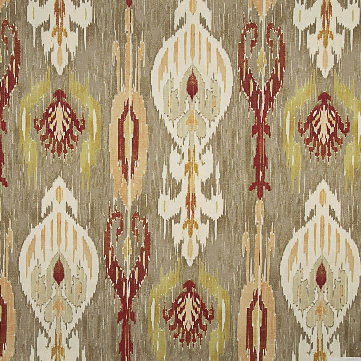 Loneta Efecto Lino Ikat Oriental Topo - Ribes y Casals