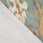 Loneta Efecto Lino Ikat Oriental Azul Verdoso - Ribes y Casals