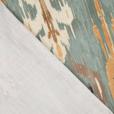 Loneta Efecto Lino Ikat Oriental Azul Verdoso - Ribes y Casals