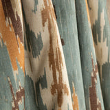 Loneta Efecto Lino Ikat Oriental Azul Verdoso - Ribes y Casals