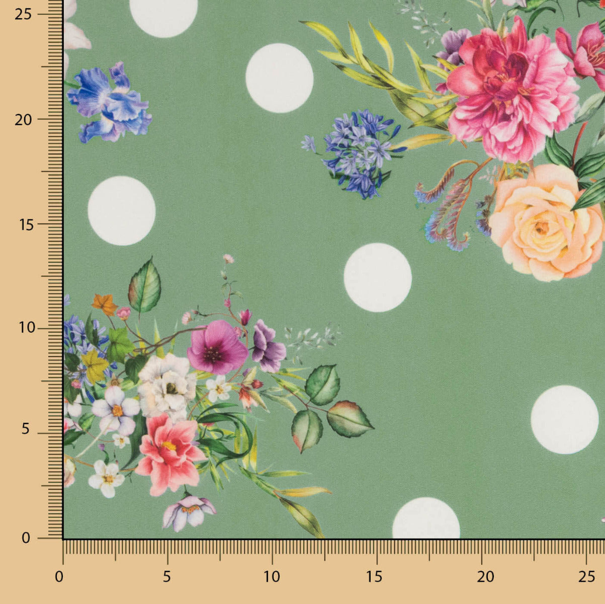 Gabardina Elástica Cretona Lunar Verde Salvia - Ribes y Casals