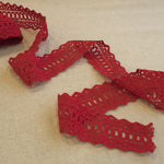 Encaje Bolillo Rojo 55mm - Ribes y Casals