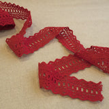Encaje Bolillo Rojo 55mm - Ribes y Casals