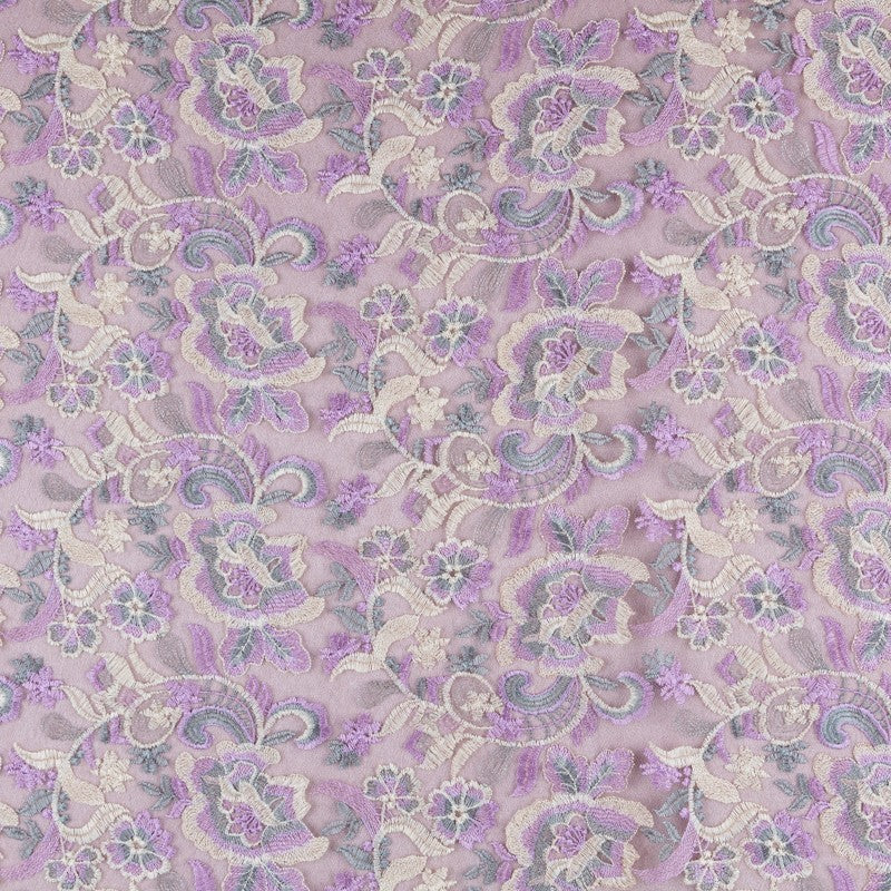 Encaje Bordado Malva - Ribes y Casals