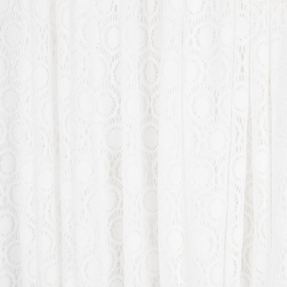 Encaje Elástico Geométrico Blanco Natural - Ribes y Casals