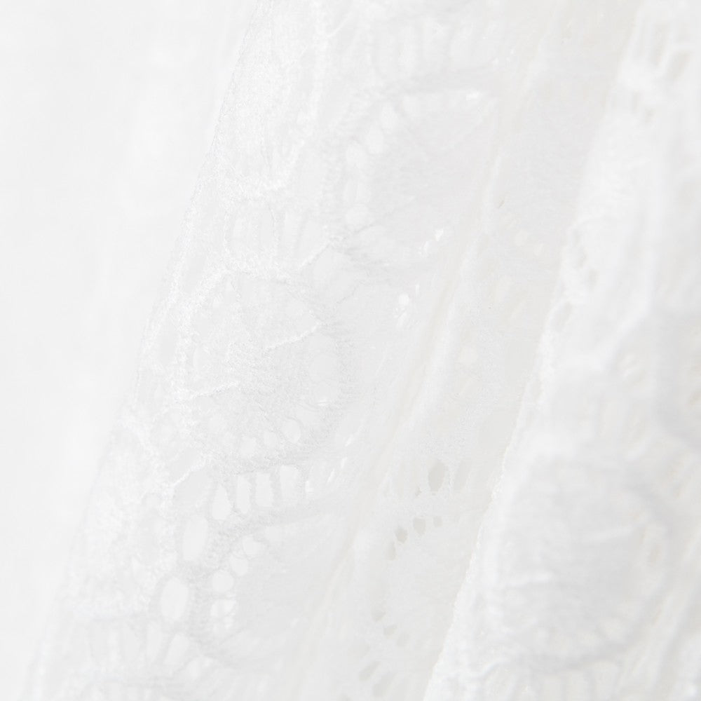 Encaje Elástico Geométrico Blanco Natural - Ribes y Casals